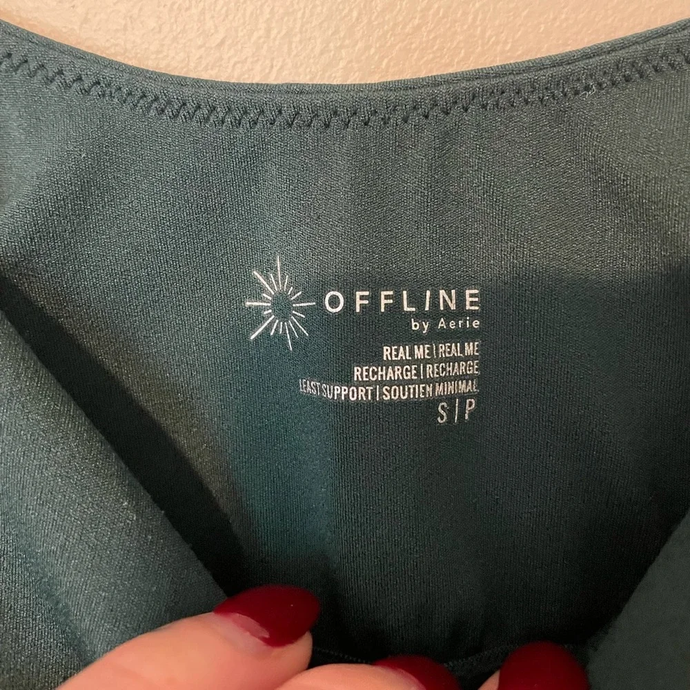 Aerie OFFLINE • Emerald Green Recharge Bra Top - Picture 3 of 4
